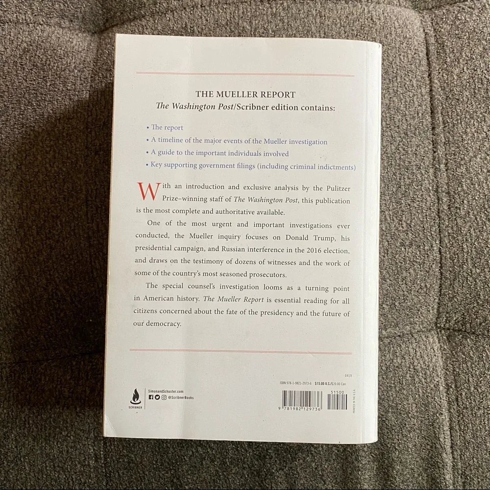 The Mueller Report by Robert Mueller. Rosalind S. Helderman & Matt Zapotosky - Picture 6 of 6